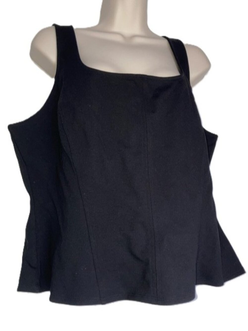 A NEW DAY Black Layering Peplum Tank Top Womens XL